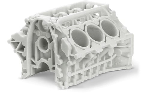 3D prototype created with selective laser sintering (SLS) technology